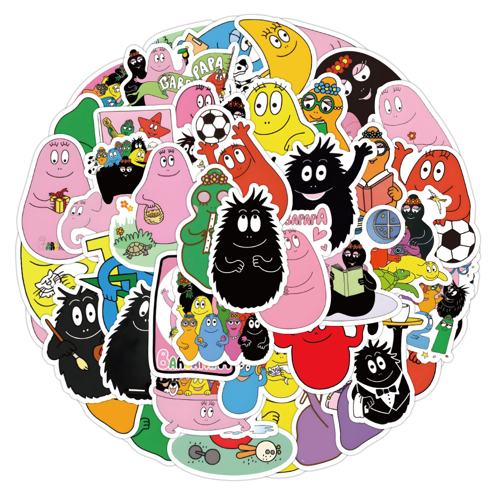 Phone Accessories For Kids - 50 ชิ้น Barbapapa Graffiti สติกเกอร์ขวดน้ําแล็ปท็อปโทรศัพท์จักรยานกระเป๋าเดินทางสเก็ตบอร์ดเด็กผู้ใหญ่สติกเกอร์
