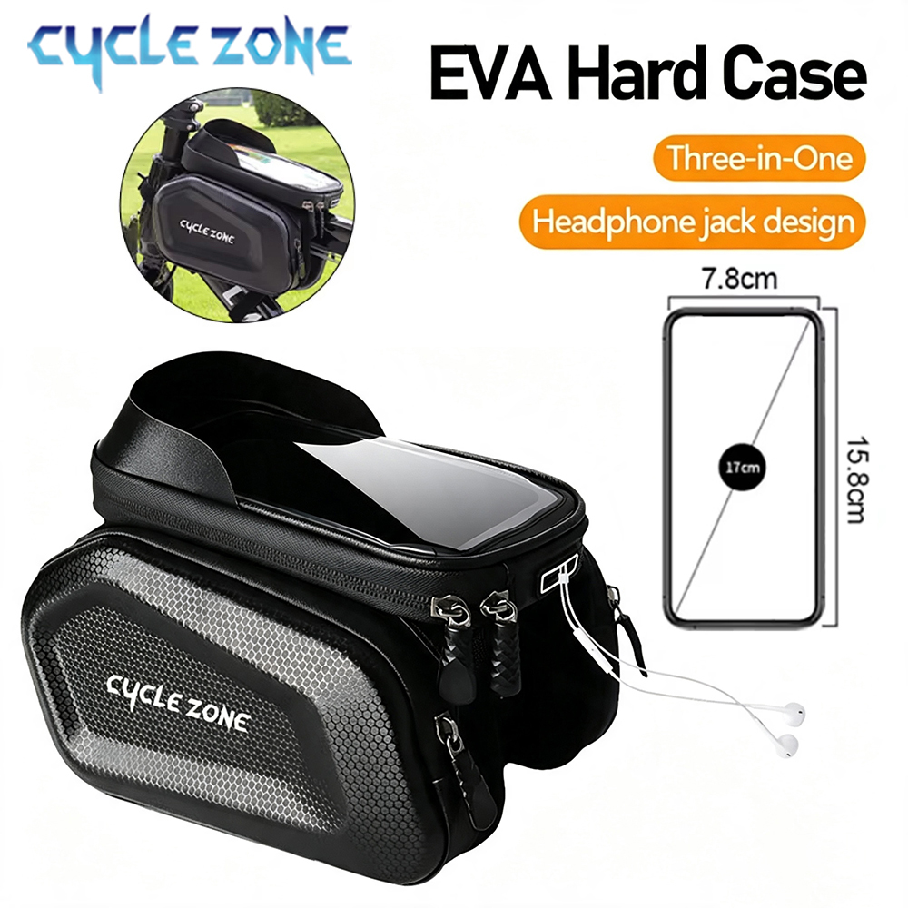 Phone Zone Accessories & Repair Lake Charles Reviews - กระเป๋าจักรยานหน้าจอสัมผัสกันน้ําเคสโทรศัพท์ผู้ถือจักรยานกรอบด้านหน้าจักรยานเก็บท่อด้านบนกระเป๋าOrganizerขี่จักรยานอุปกรณ์เสริม