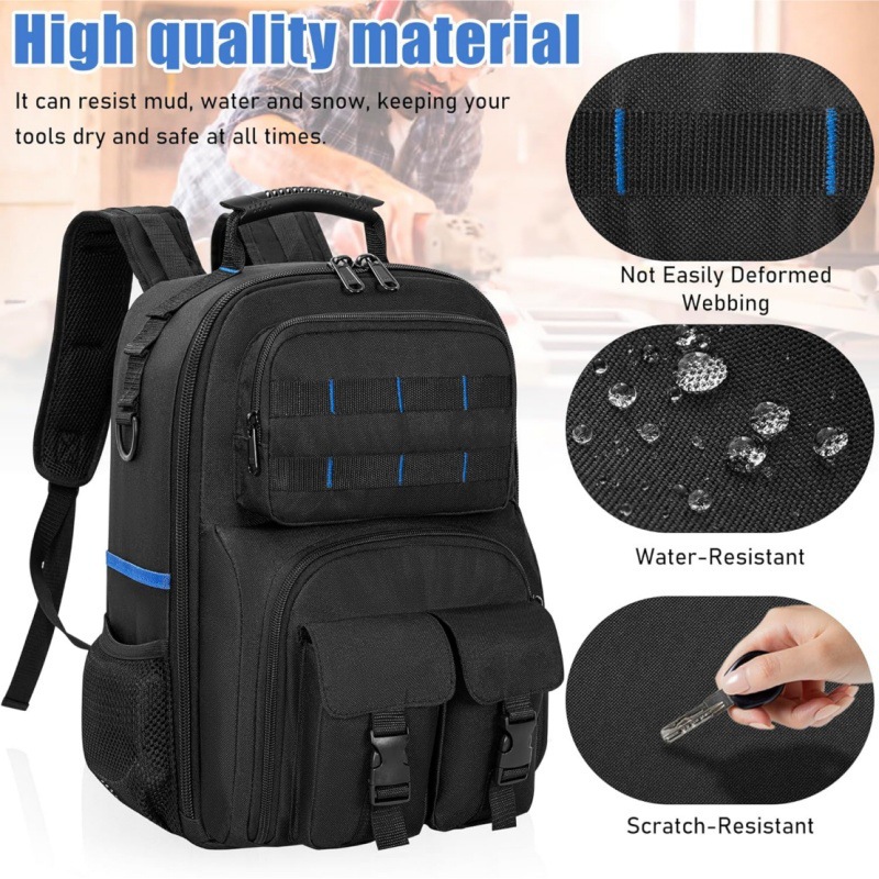 Phone Zone Accessories & Repair Lake Charles Reviews - กระเป๋าเป้สะพายหลังสำหรับเก็บเครื่องมือ ทำจากผ้า Oxford ทนทานต่อการสึกหรอ พร้อมช่องเก็บอุปกรณ์ฮาร์ดแวร์ แบ่งโซนจัดเก็บ