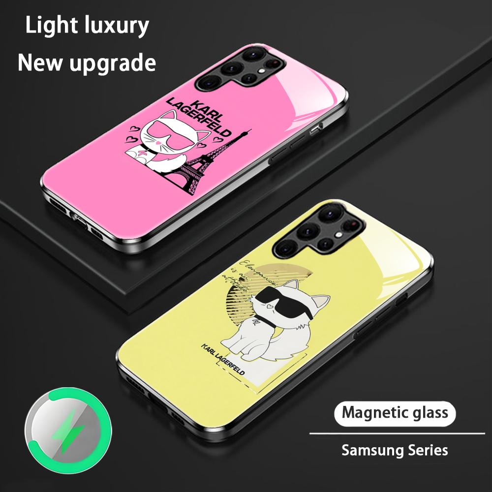 Phone Accessories Magnetic - เคสโทรศัพท์ลายแมวแฟชั่น K-KarlS สำหรับ Samsung S26 S25
