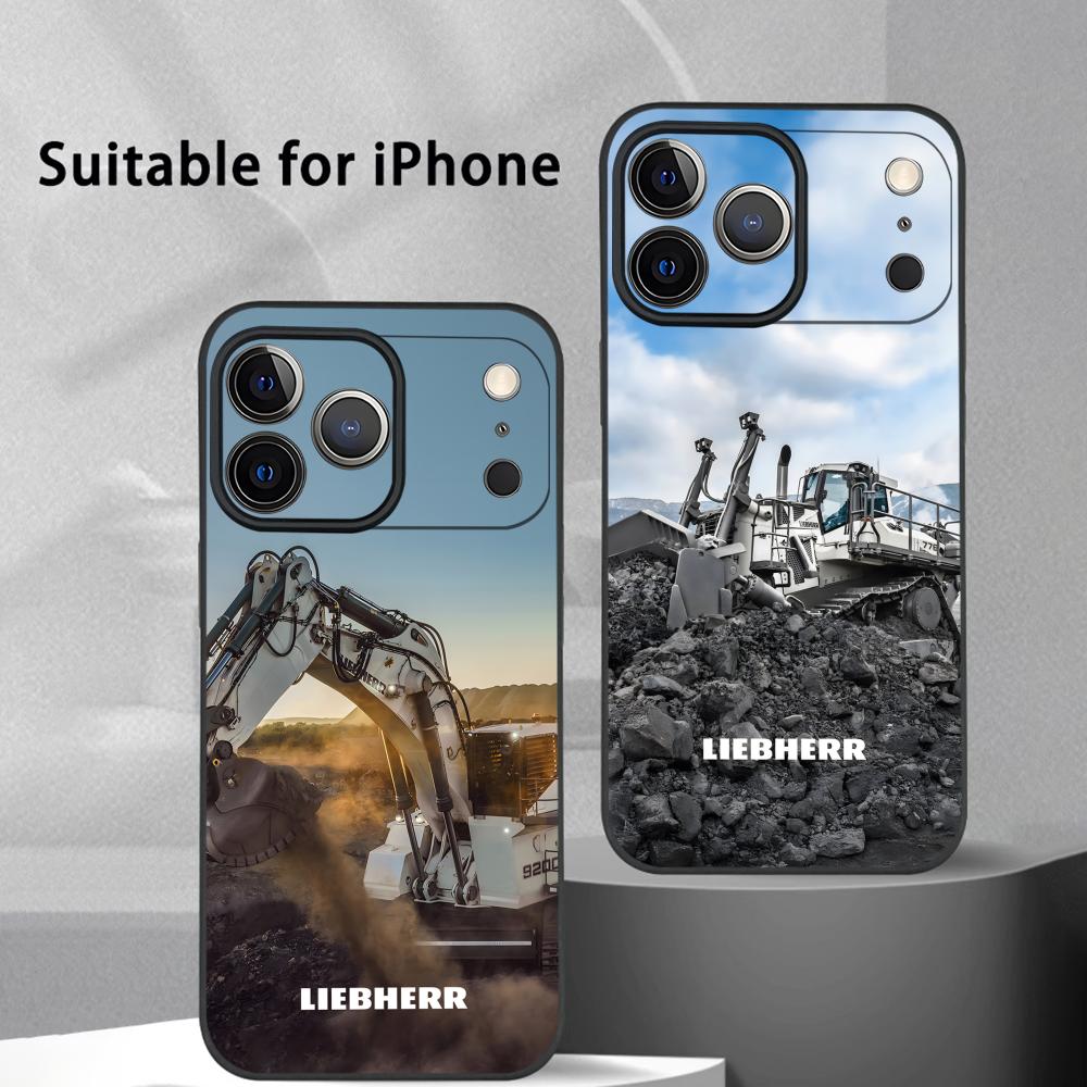Phone Accessories Brand - เคสโทรศัพท์มือถือลายรถขุดแบรนด์ Cool Brand L-Liebherr สำหรับ iPhone