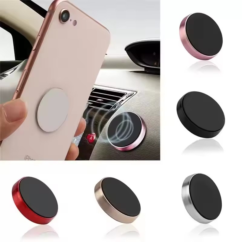 Phone Accessories Magnetic - ที่วางโทรศัพท์ในรถยนต์แบบแม่เหล็ก ที่วางโทรศัพท์ในรถยนต์แบบสากลสำหรับไอโฟน เสี่ยวมี่ หัวเว่ย ซัมซุงแดชบอร์ดติดผนังสติกเกอร์แม่เหล็กติดรถยนต์