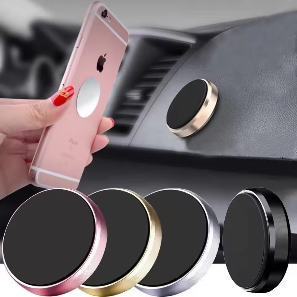 Phone Accessories Magnetic - ที่ยึดโทรศัพท์ในรถยนต์แบบแม่เหล็ก ติดตั้งบนแผงหน้าปัดรถยนต์หรือผนัง รองรับโทรศัพท์มือถือในรถยนต์สำหรับ iPhone, Samsung, Xiaomi