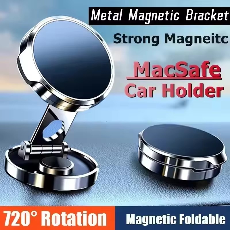 Phone Accessories Magnetic - ที่วางโทรศัพท์มือถือแบบแม่เหล็กพับได้ทรงกลม หมุนได้ 360 องศา พร้อมแม่เหล็กแรงสูง รองรับการใช้งานกับ