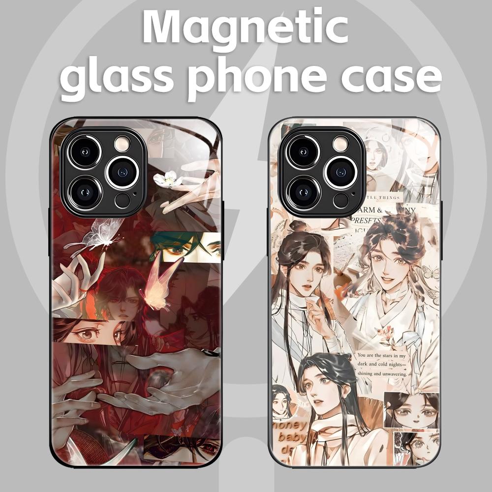 Phone Accessories Magnetic - อะนิเมะร้อนสวรรค์อย่างเป็นทางการ's Blessingเคสโทรศัพท์สําหรับiPhone 16 15 14 13