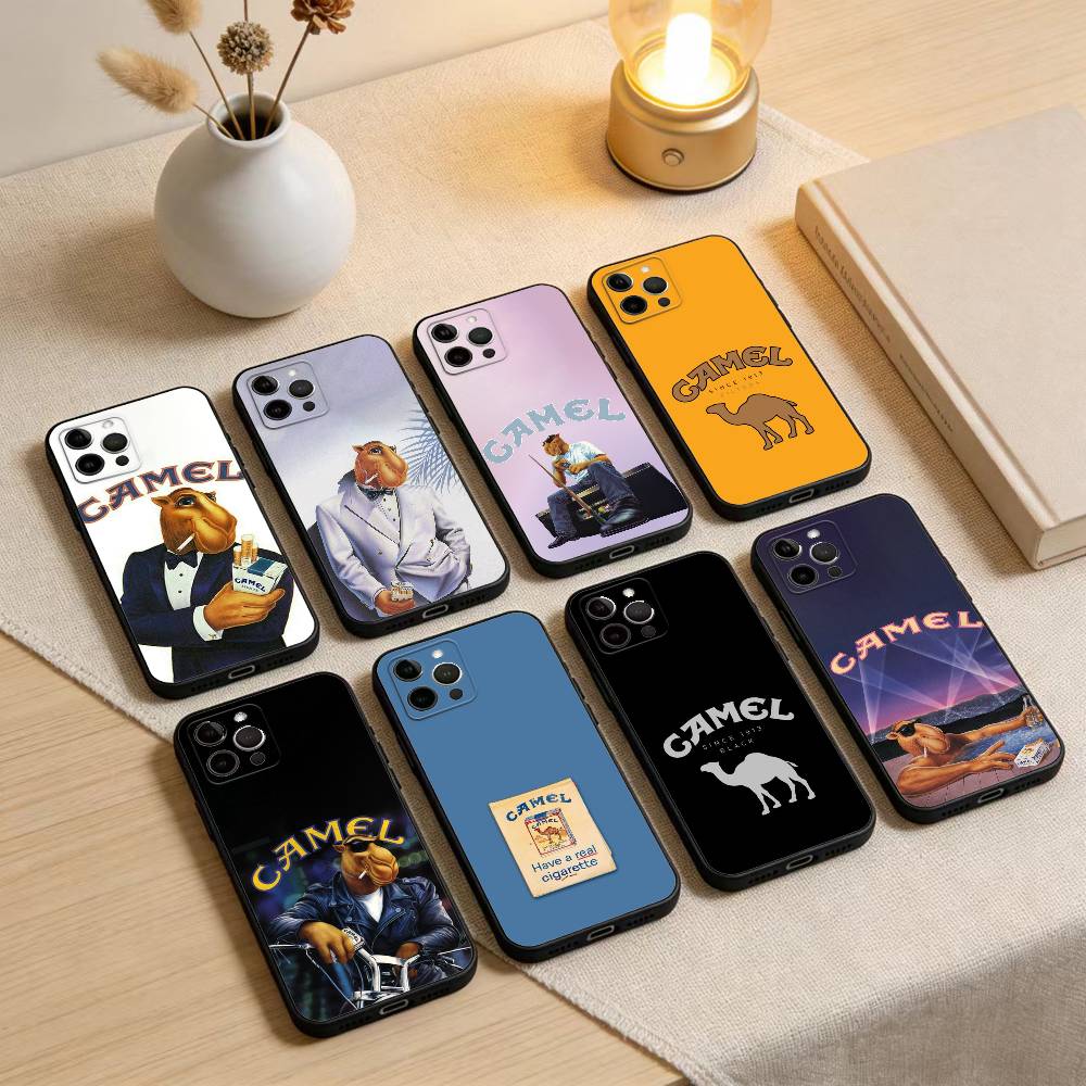 Phone Accessories Brand - เคสโทรศัพท์ลายบุหรี่ยี่ห้อ Camel สำหรับ iPhone 17,16,15,14,13,12,11 Plus,Pro