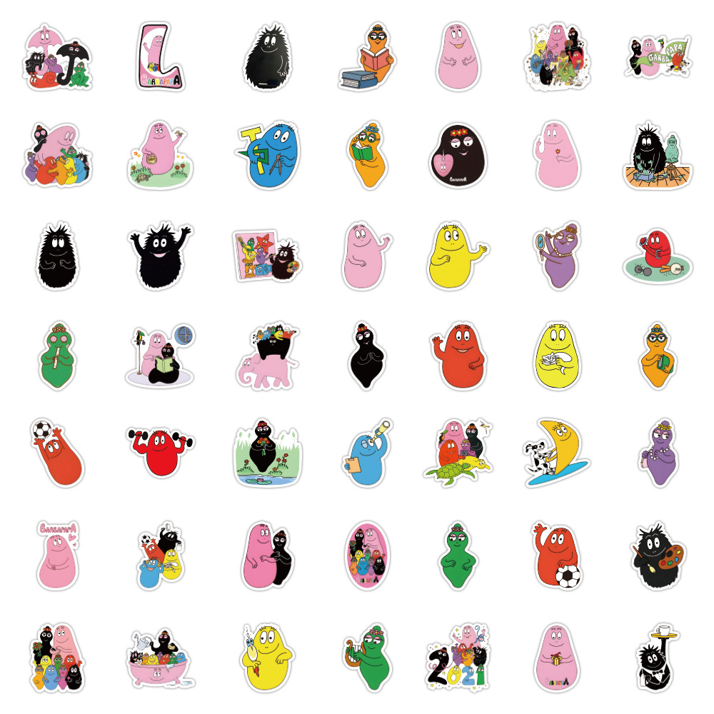 50 ชิ้น Barbapapa Graffiti สติ - Phone Accessories For Kids บทวิจารณ์และราคา
