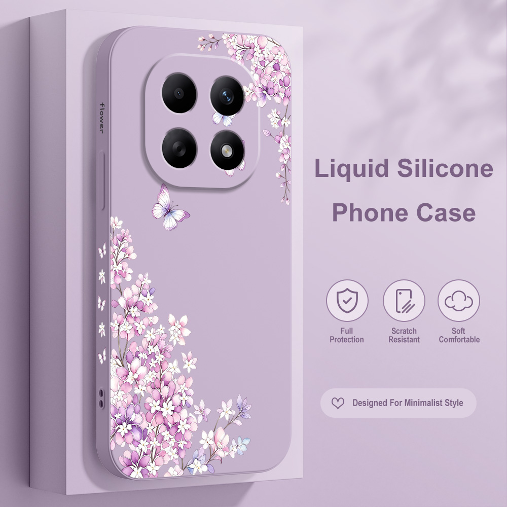 เคสโทรศัพท์ลายดอกไม้สีม่วงสำหร - Xiaomi Redmi Note 14 บทวิจารณ์และราคา