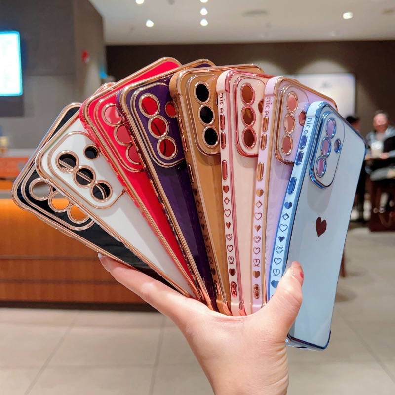 เคสโทรศัพท์ลายหัวใจเคลือบไฟฟ้า - Samsung Accessories Phone บทวิจารณ์และราคา