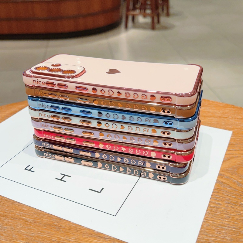 เคสโทรศัพท์ลายหัวใจเคลือบไฟฟ้า - Samsung Accessories Phone บทวิจารณ์และราคา