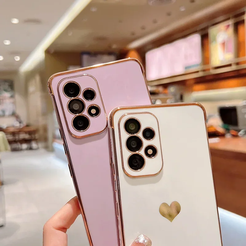 เคสโทรศัพท์ลายหัวใจเคลือบไฟฟ้า - Samsung Accessories Phone บทวิจารณ์และราคา